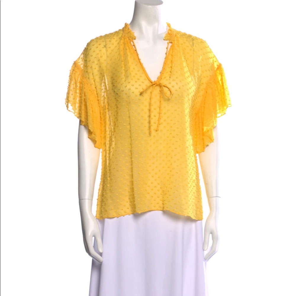 Alice and Olivia yellow blouse